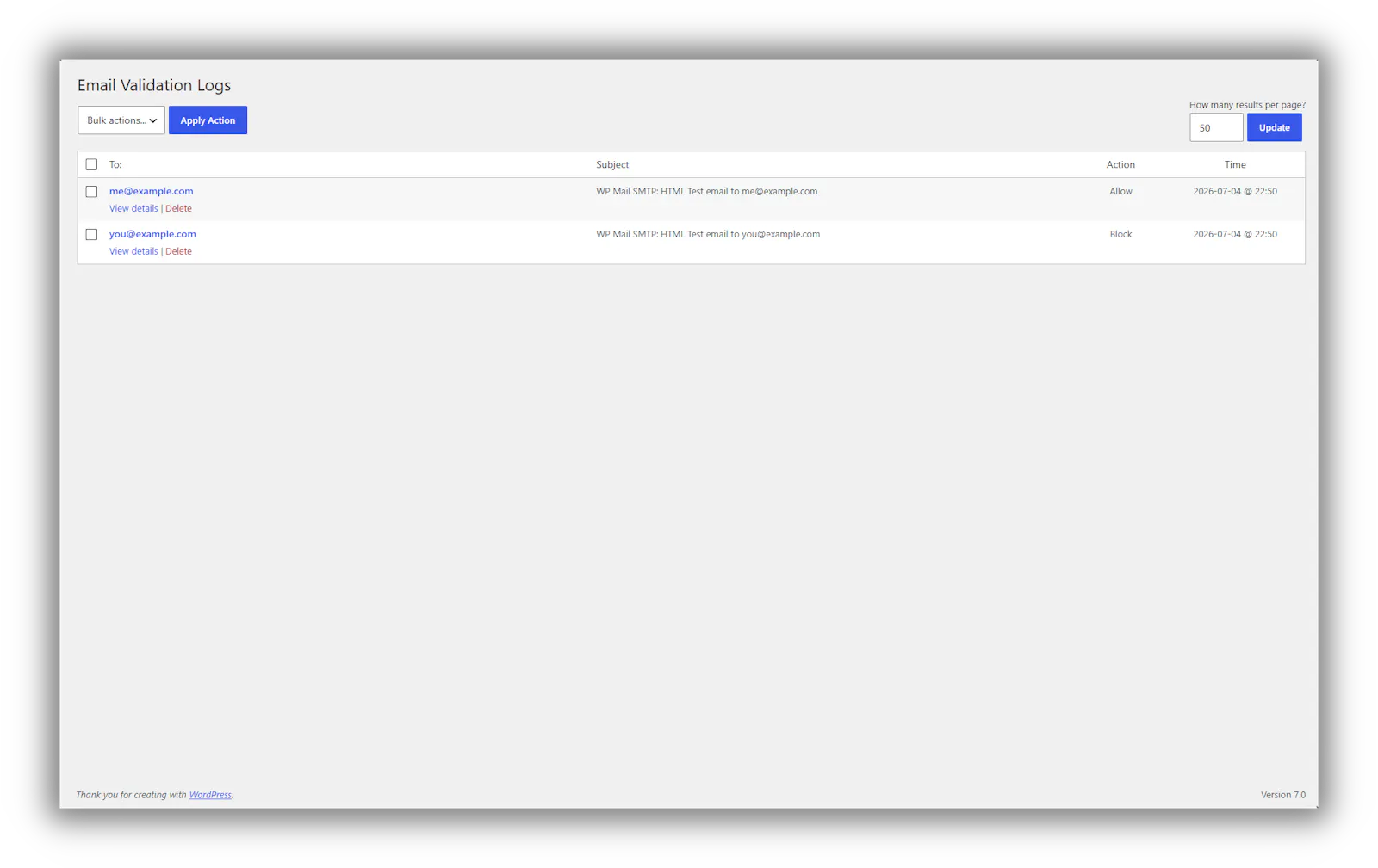 Email Validation and Blocklist screenshot 3