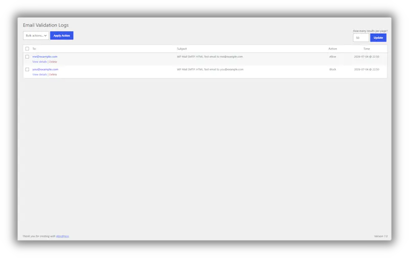 Email Validation and Blocklist screenshot 3