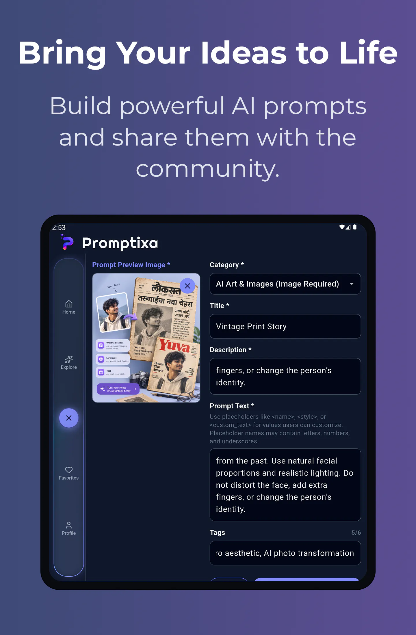 Promptixa: AI Prompt Community gallery image