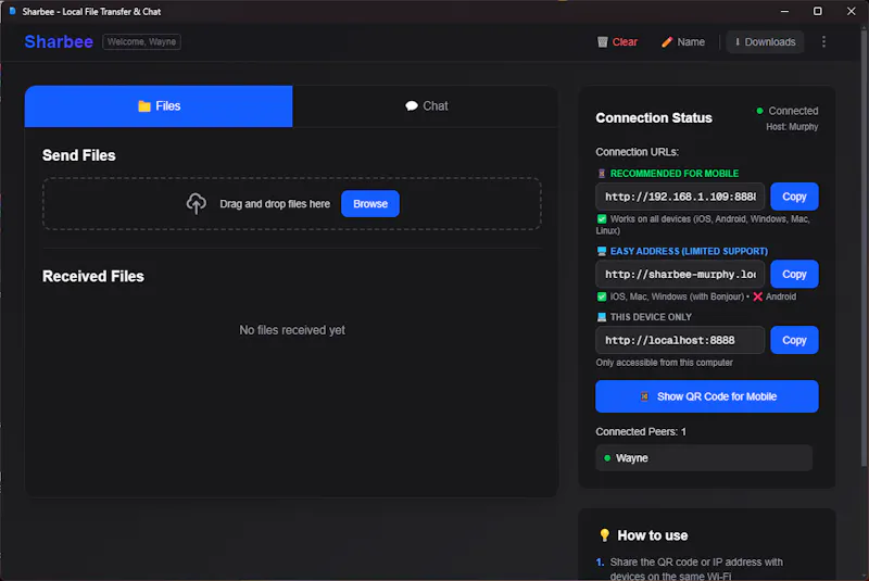 Sharbee — Local File Transfer screenshot 2