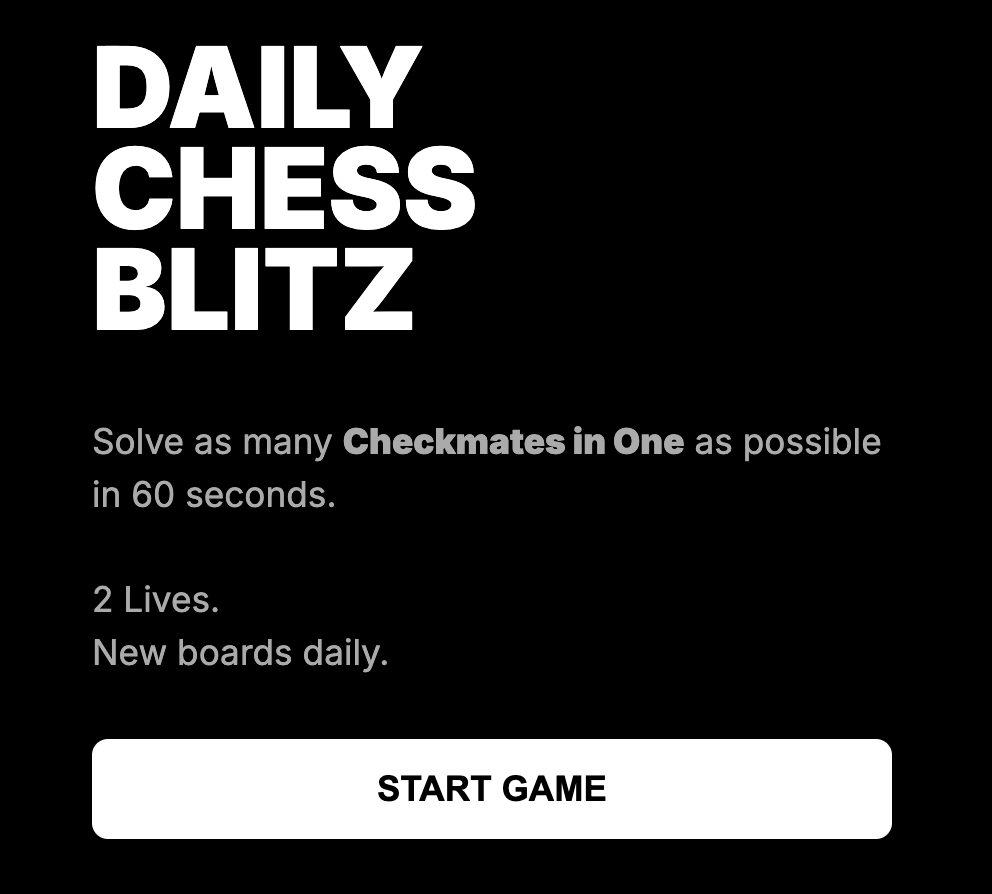 Daily Chess Blitz - Main product screenshot demonstrating key features and user interface