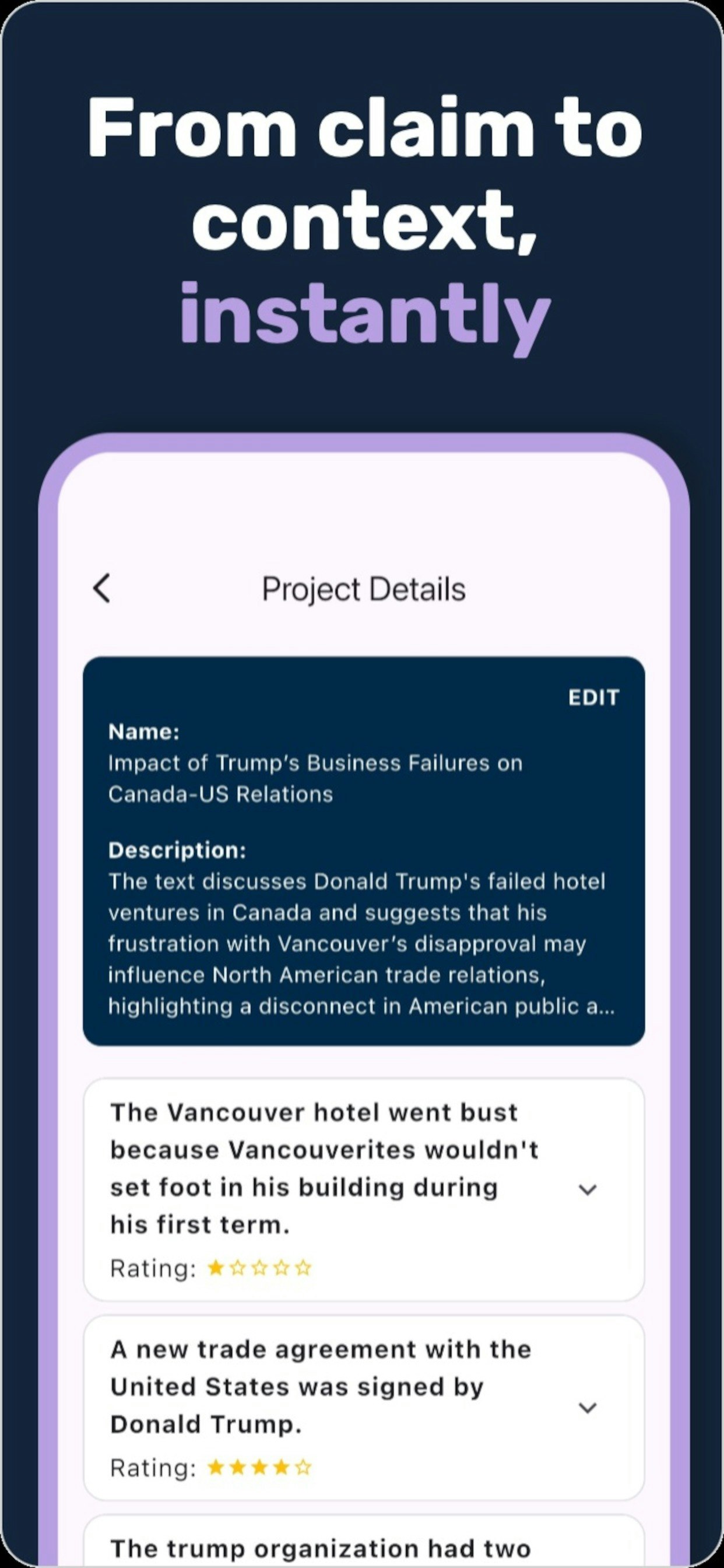 CheckForFacts - now for your iPhone - Screenshot 5 showing product features and functionality