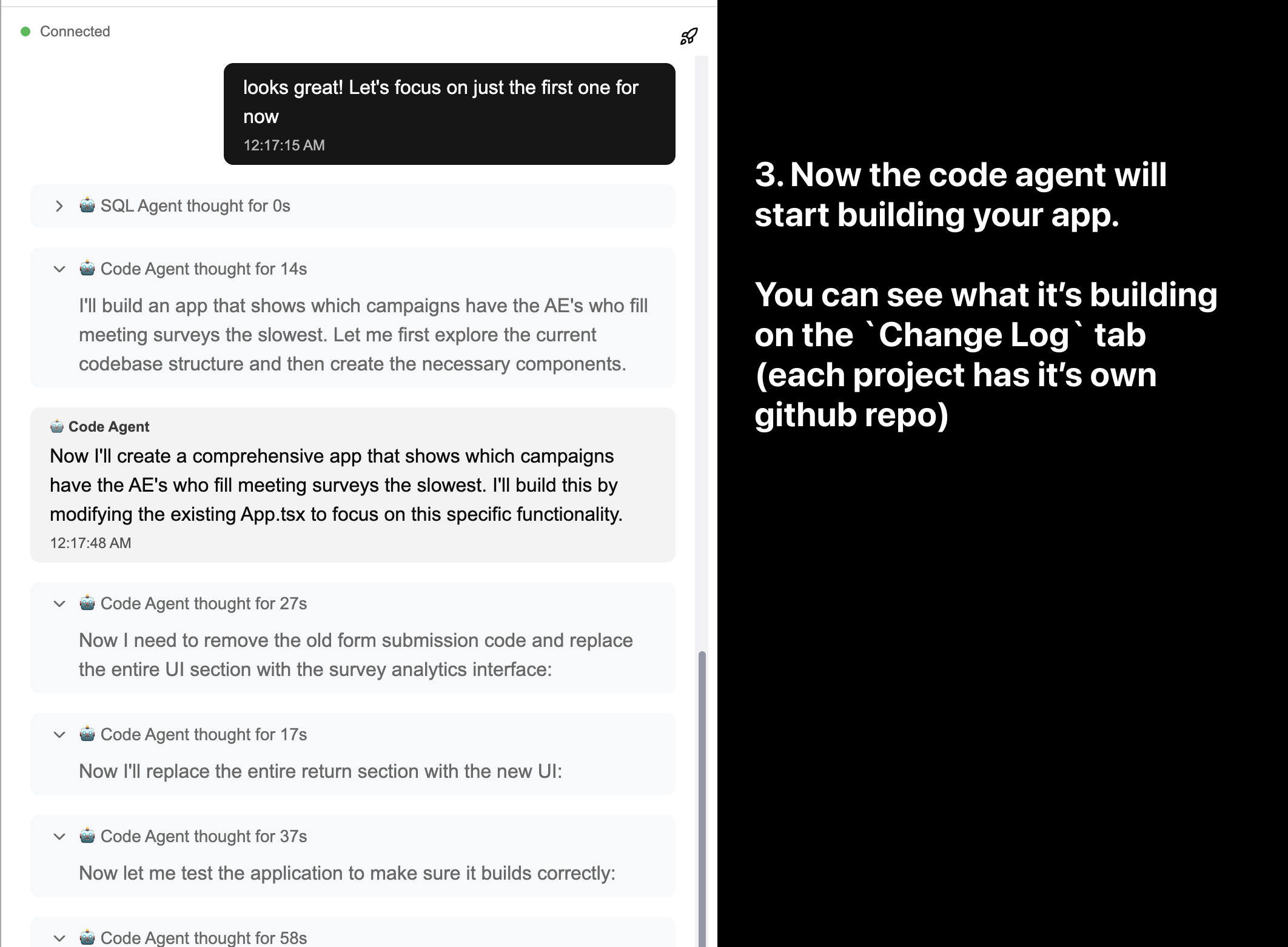 Zerodot - Crea app sul tuo DB Postgres tramite chat media 4