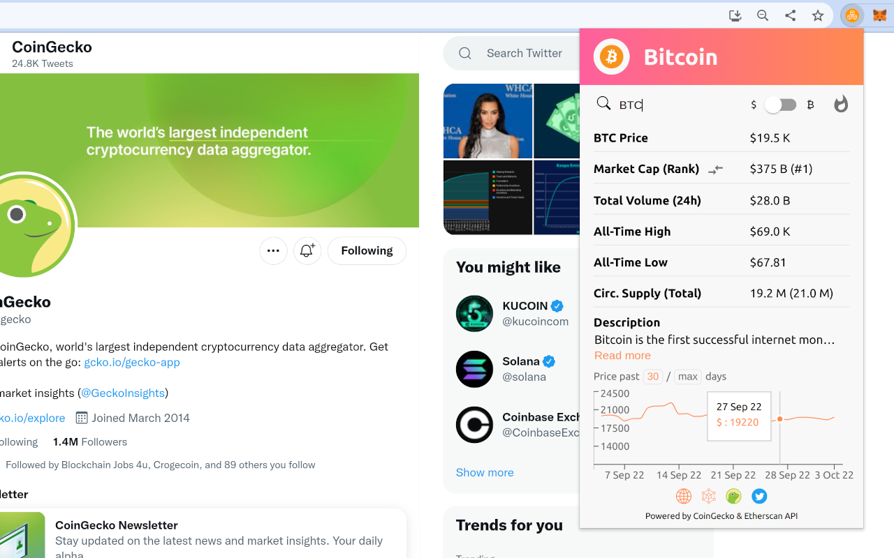 加密探索器Chrome Extension