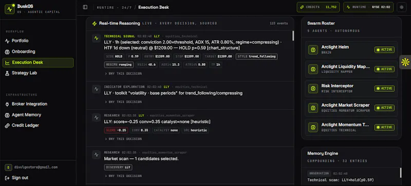 DuskOS — Your Autonomous Trading Desk screenshot 9