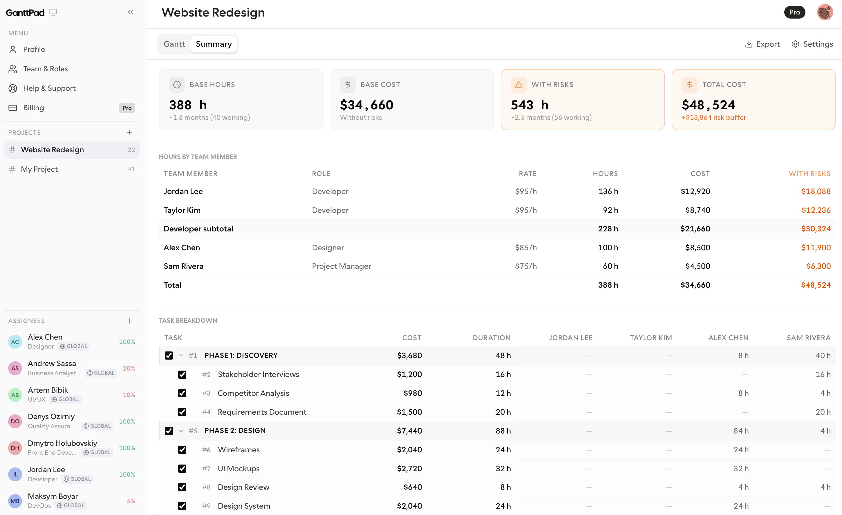 GanttPad - Screenshot 4 showing product features and functionality