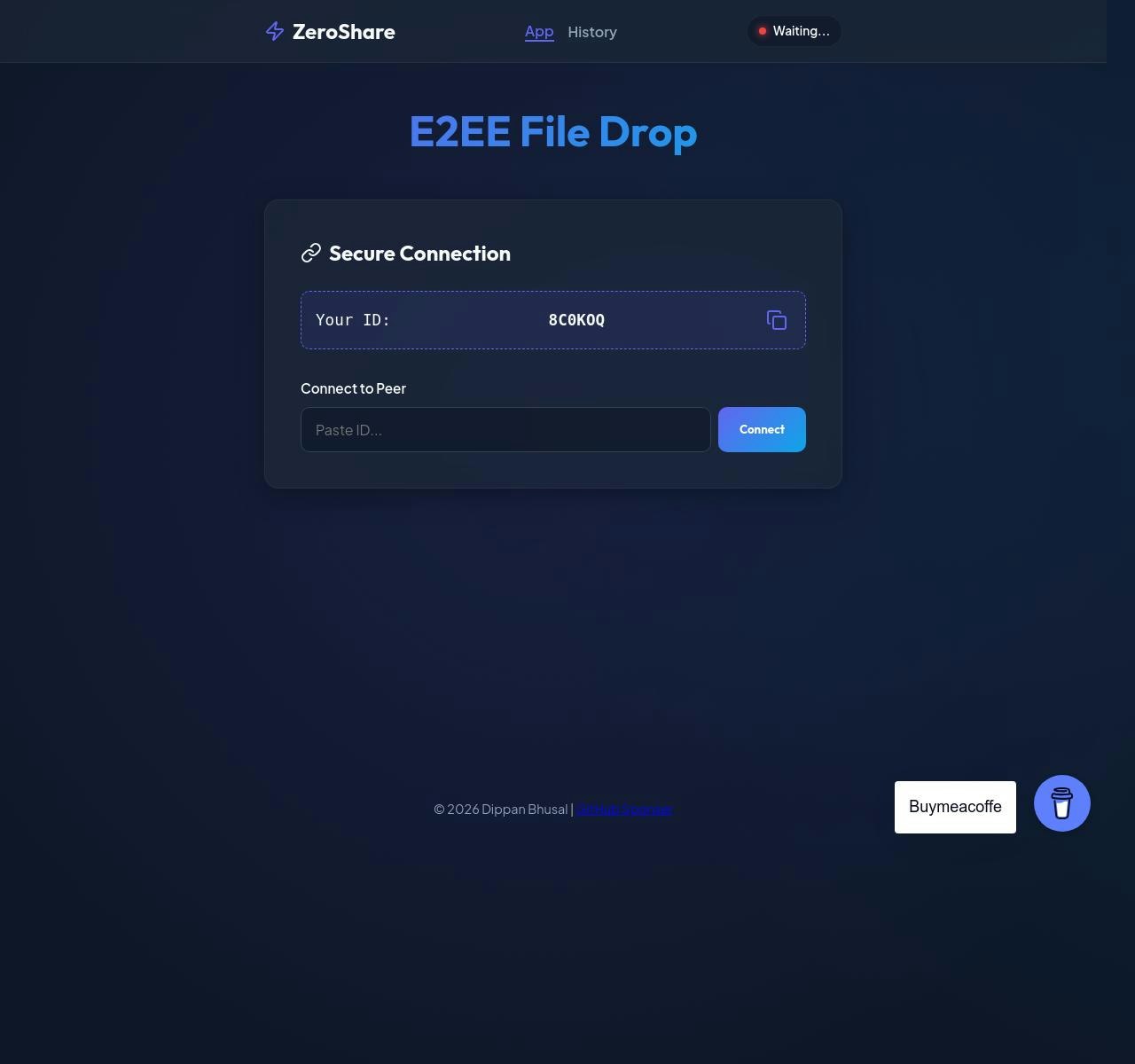 ZeroShare - Screenshot 2 showing product features and functionality