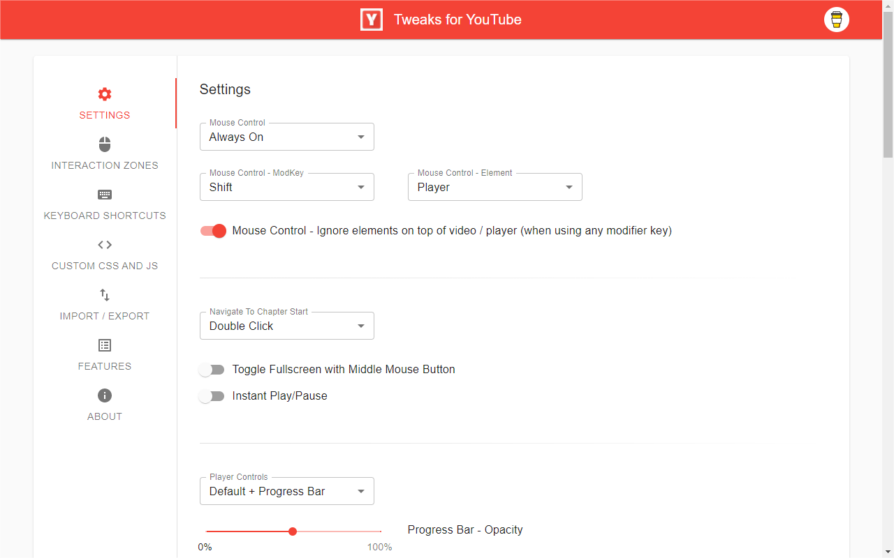 Tweaks for YouTube gallery image