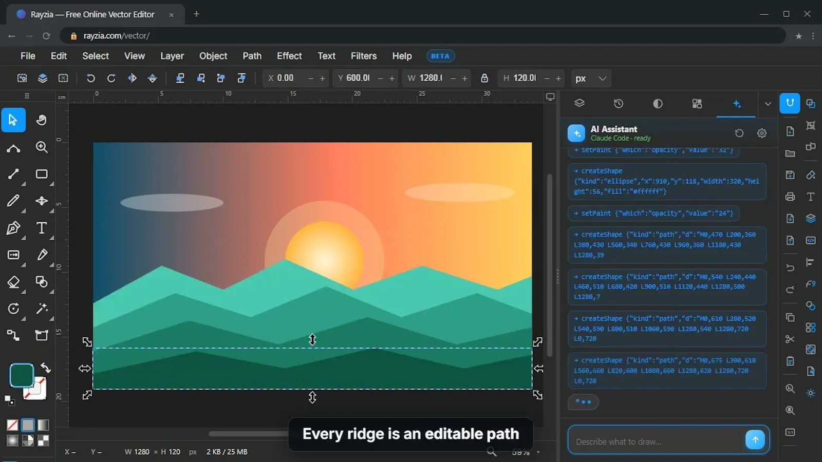 Rayzia AI Agent Vector Editor screenshot 1 (video preview)