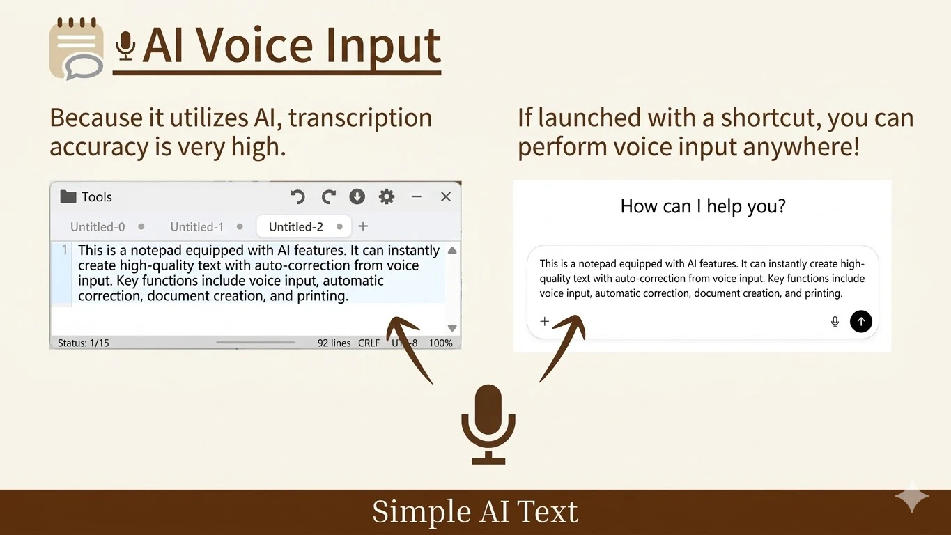 Simple AI Notepad screenshot 1