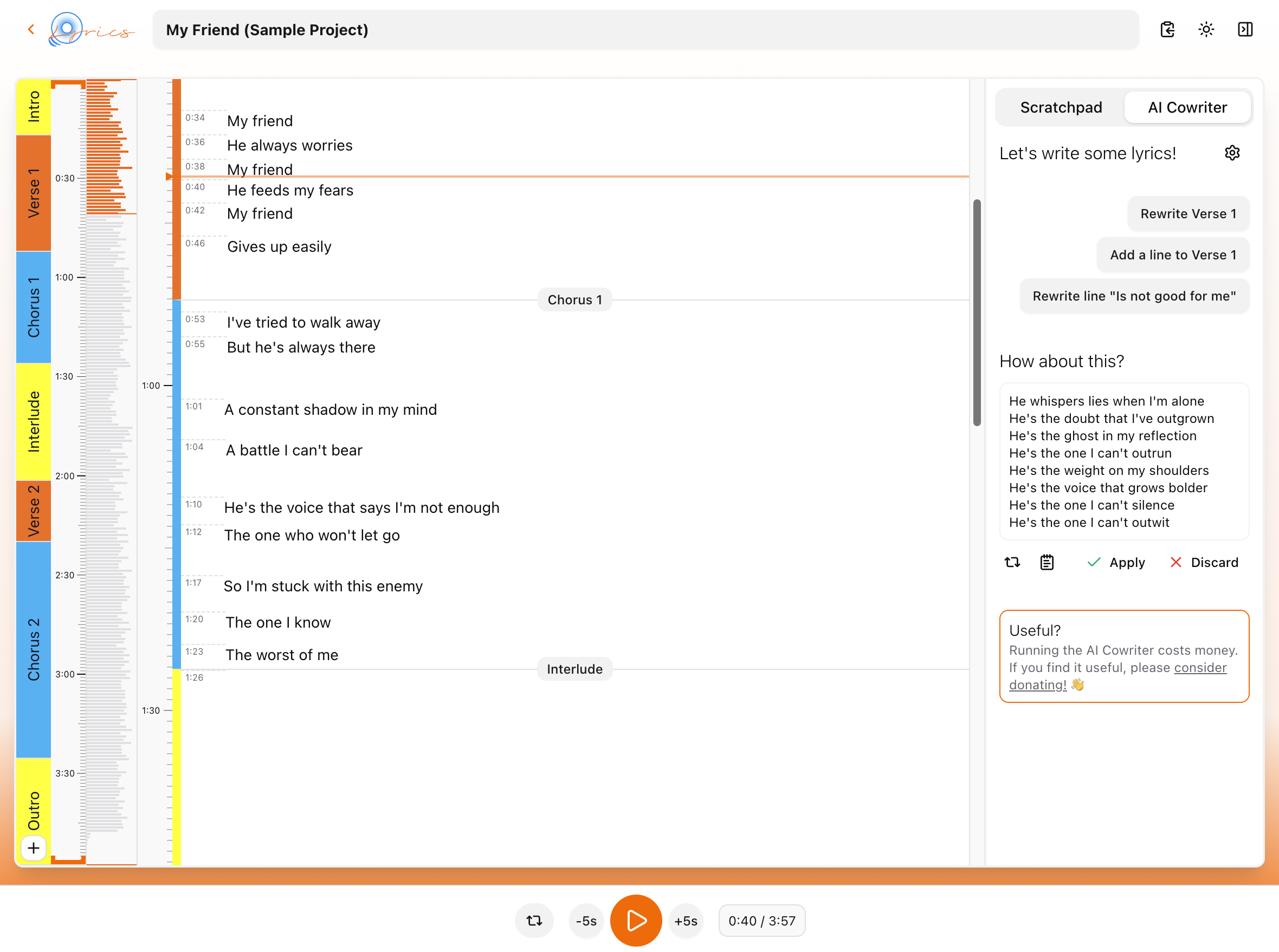 Testi di Bopops - Lo strumento finale per scrivere testi su una traccia di supporto. media 3