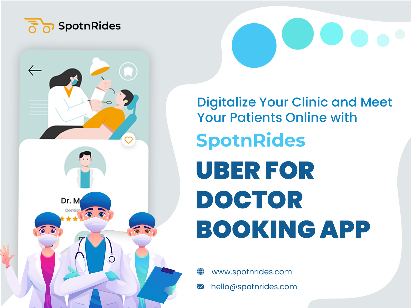 Mídia 3 de Uber para o aplicativo de reserva de médico