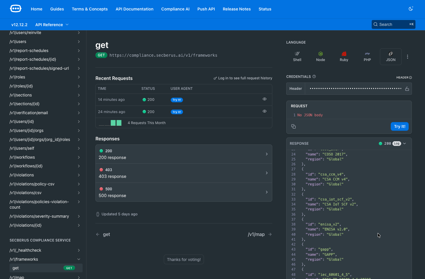 Compliance Mapping AI API - Screenshot 3 showing product features and functionality