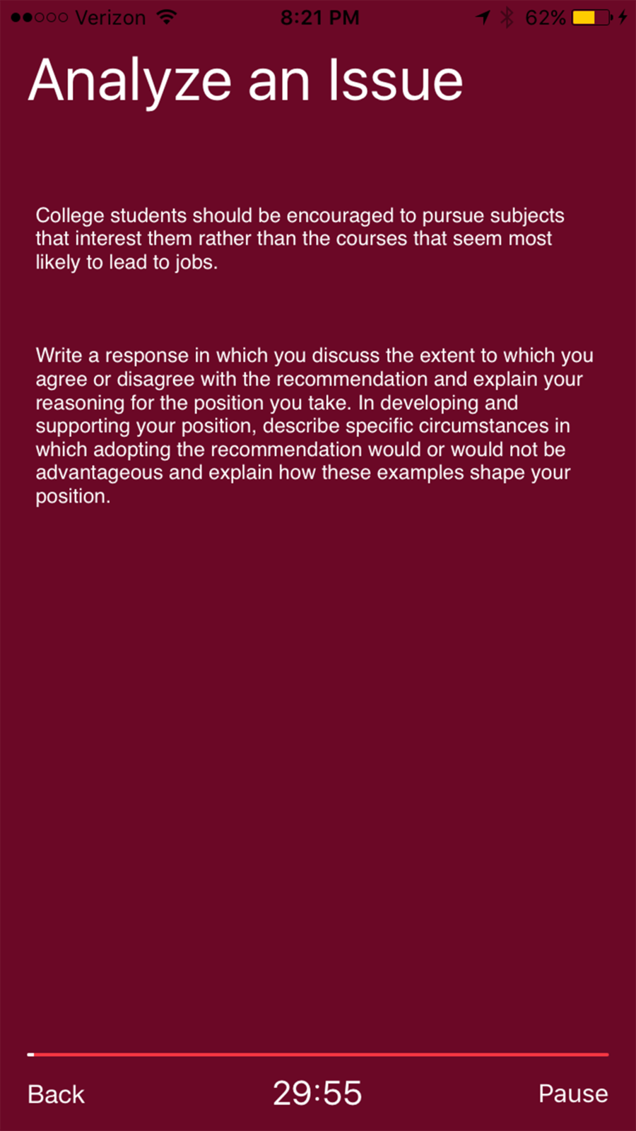 GRE Essay Practice Tool gallery image