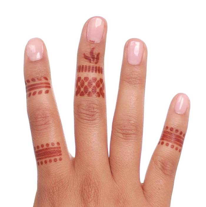 Three Ring Henna Stencils for Hands Feet