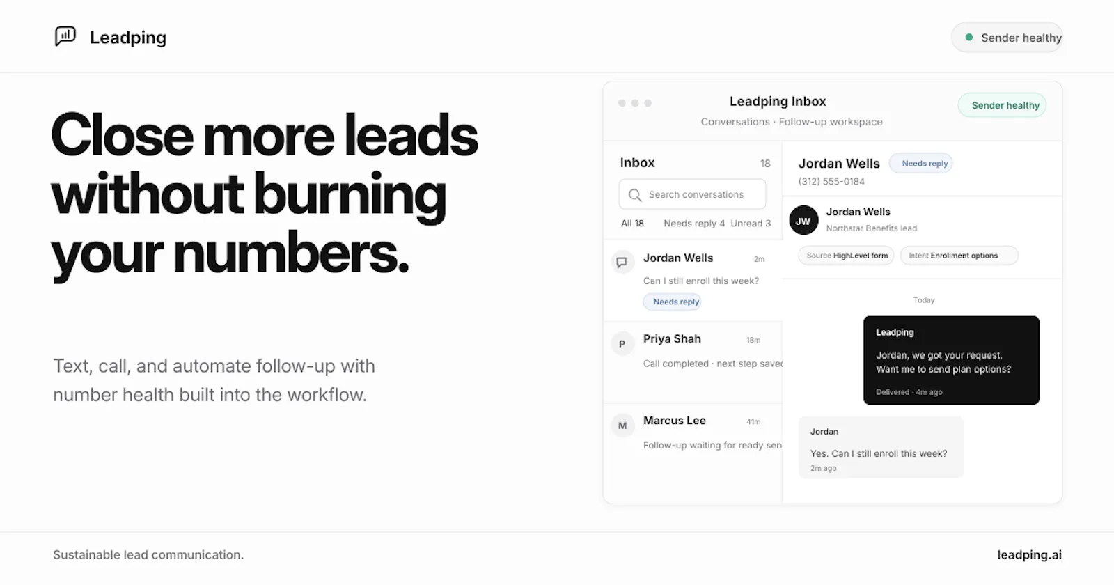 Leadping screenshot 1