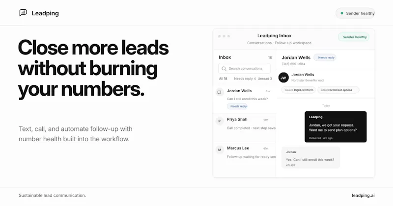 Leadping screenshot 1