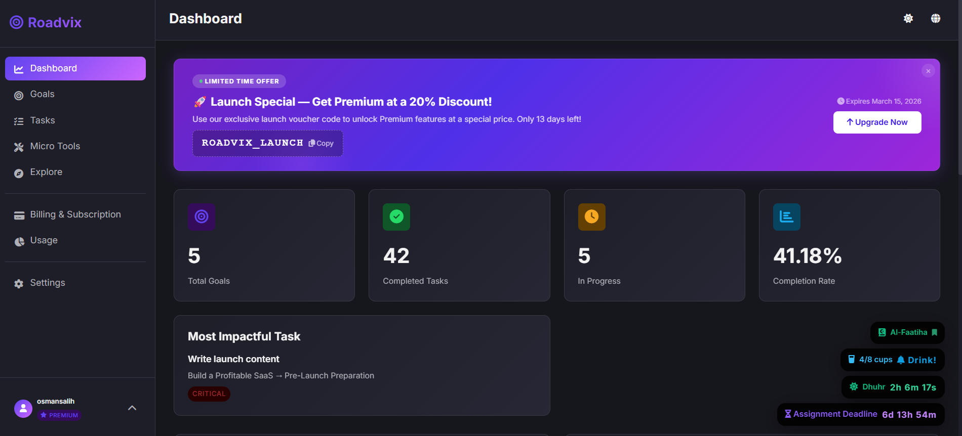 Roadvix - Screenshot 2 showing product features and functionality