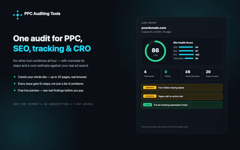 PPC Auditing Tools screenshot 1