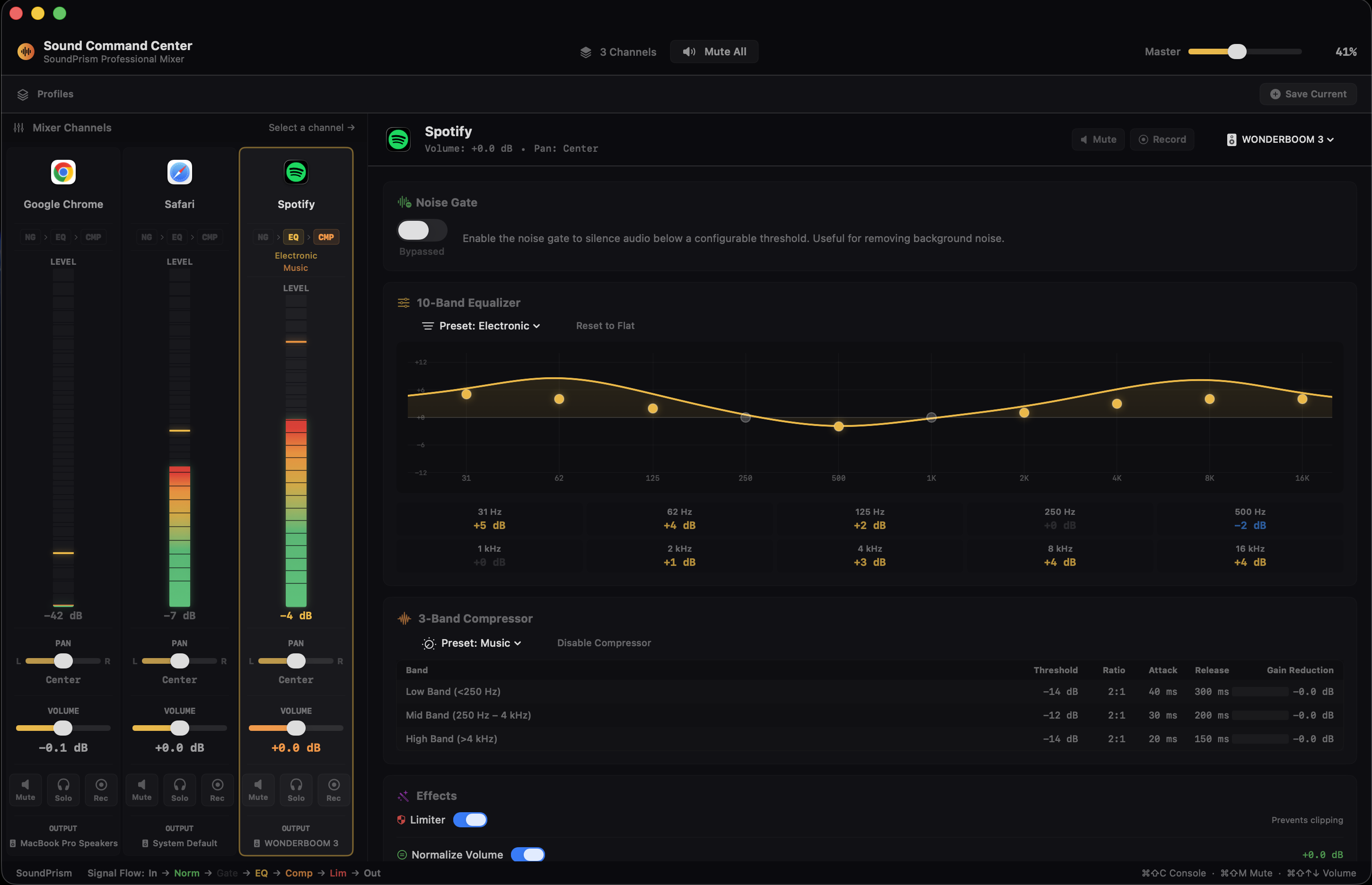 SoundPrism - Main product screenshot demonstrating key features and user interface