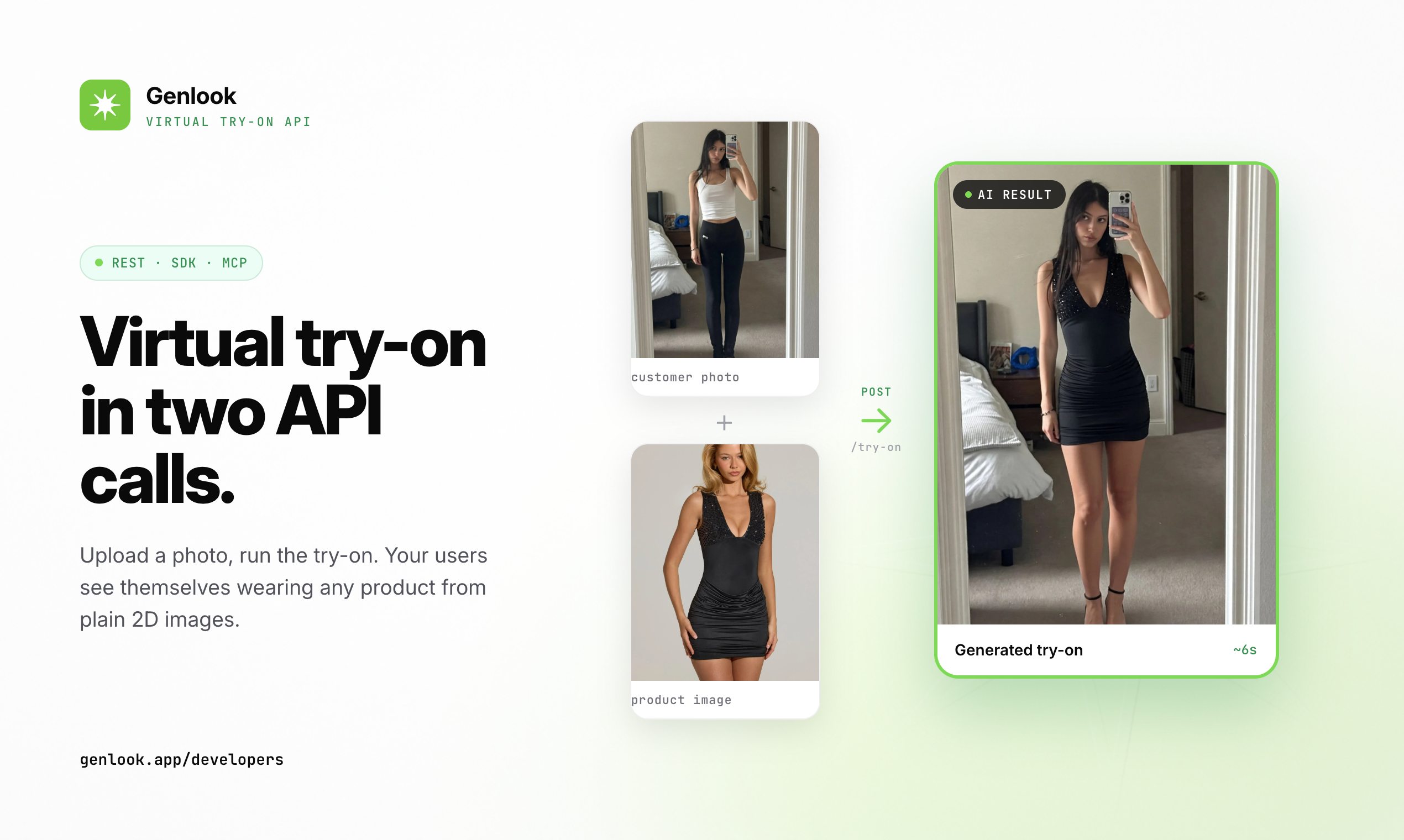 Genlook Virtual try-on API gallery image