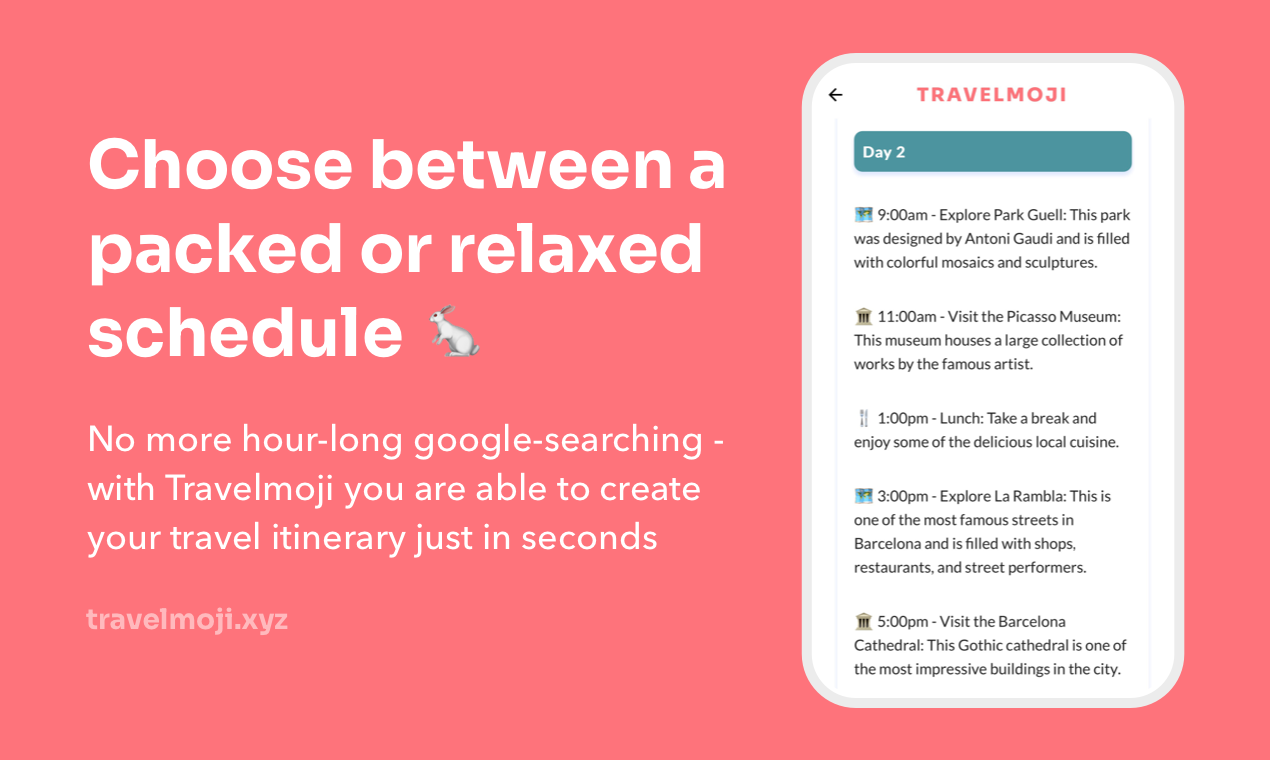 Travelmoji - AI, seyahat planlamanızın stresini çıkarmasına izin verin medya 5