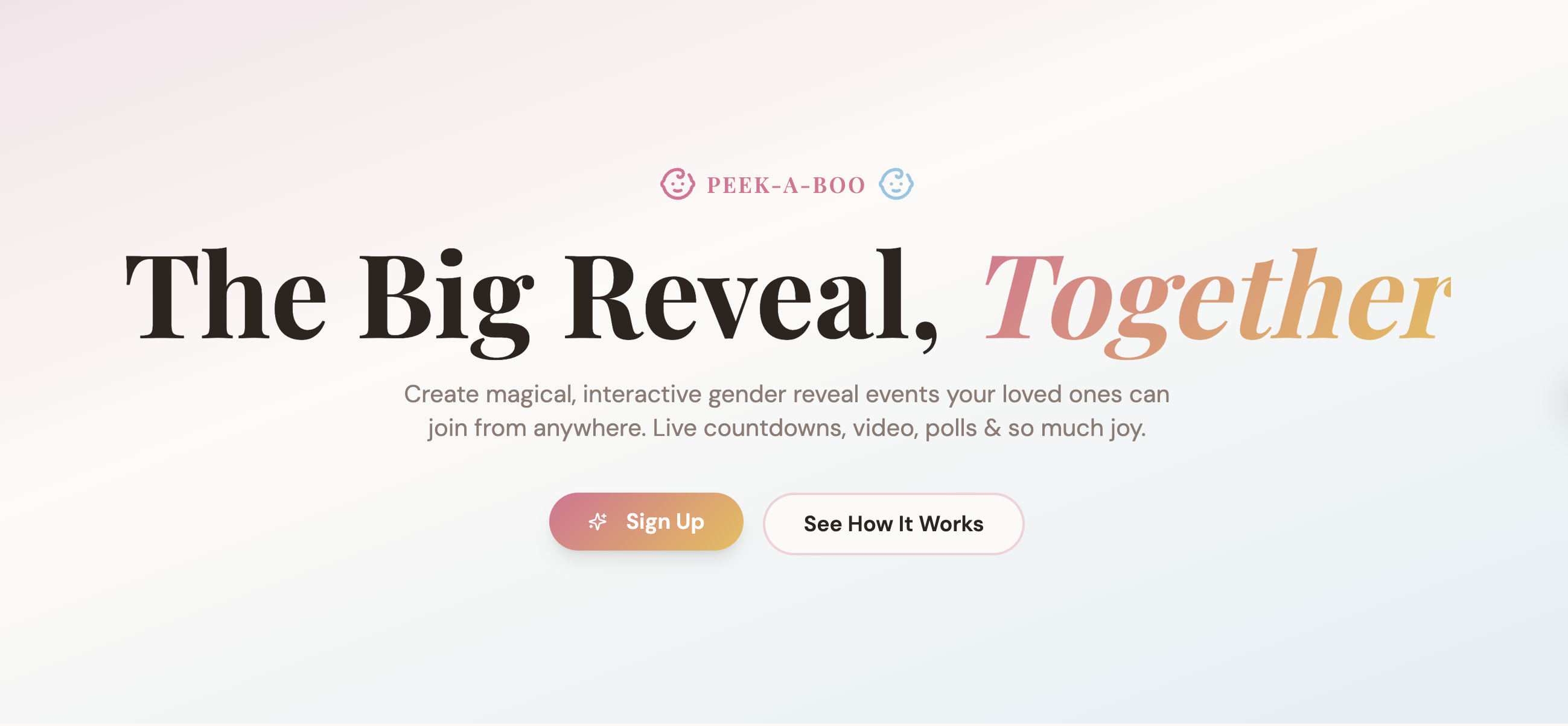 Peek-a-Boo - Main product screenshot demonstrating key features and user interface