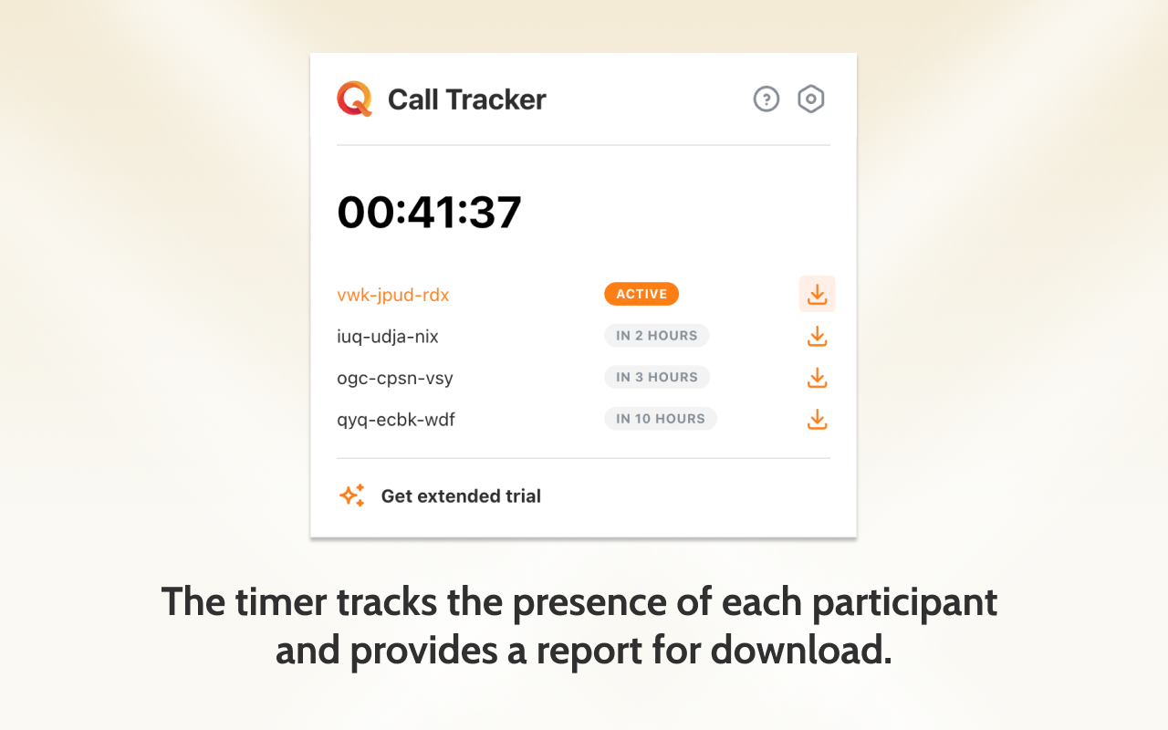 Quazex call tracker - Screenshot 3 showing product features and functionality