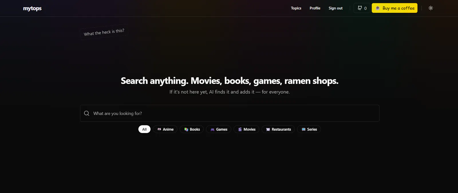 MyTops screenshot 2