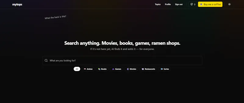 MyTops screenshot 2