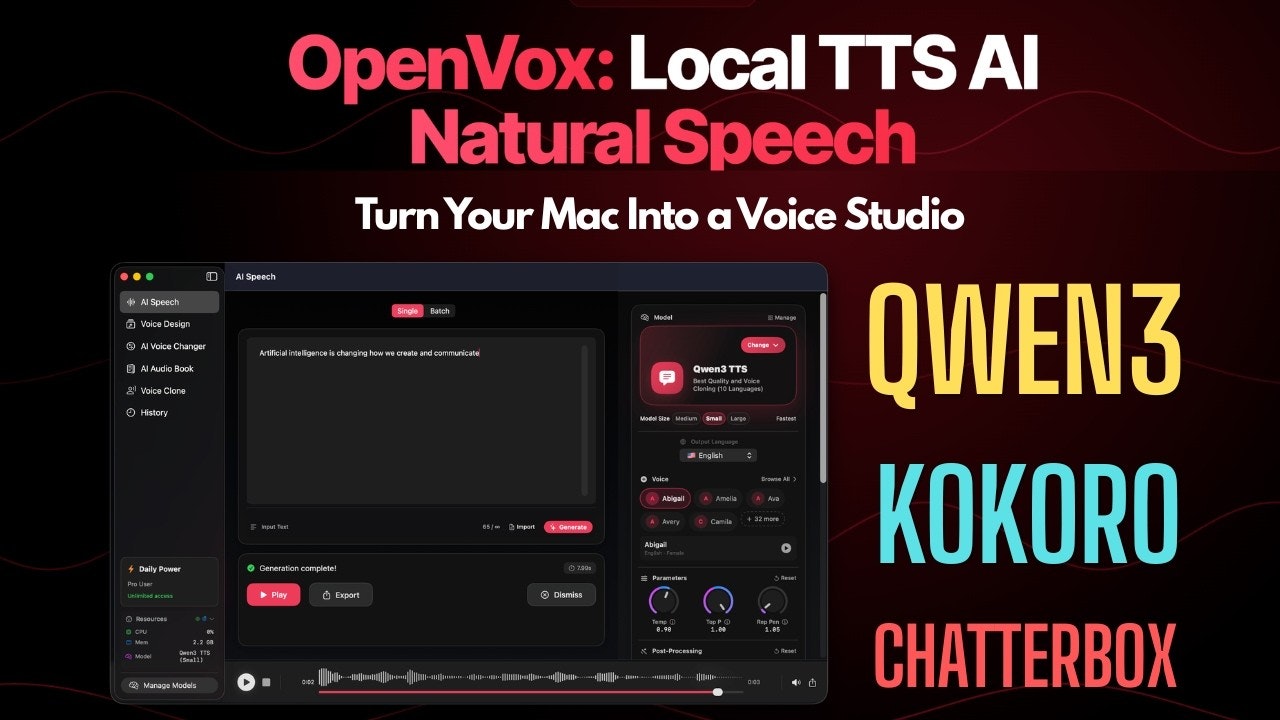 Openvox - Local Voice AI gallery image