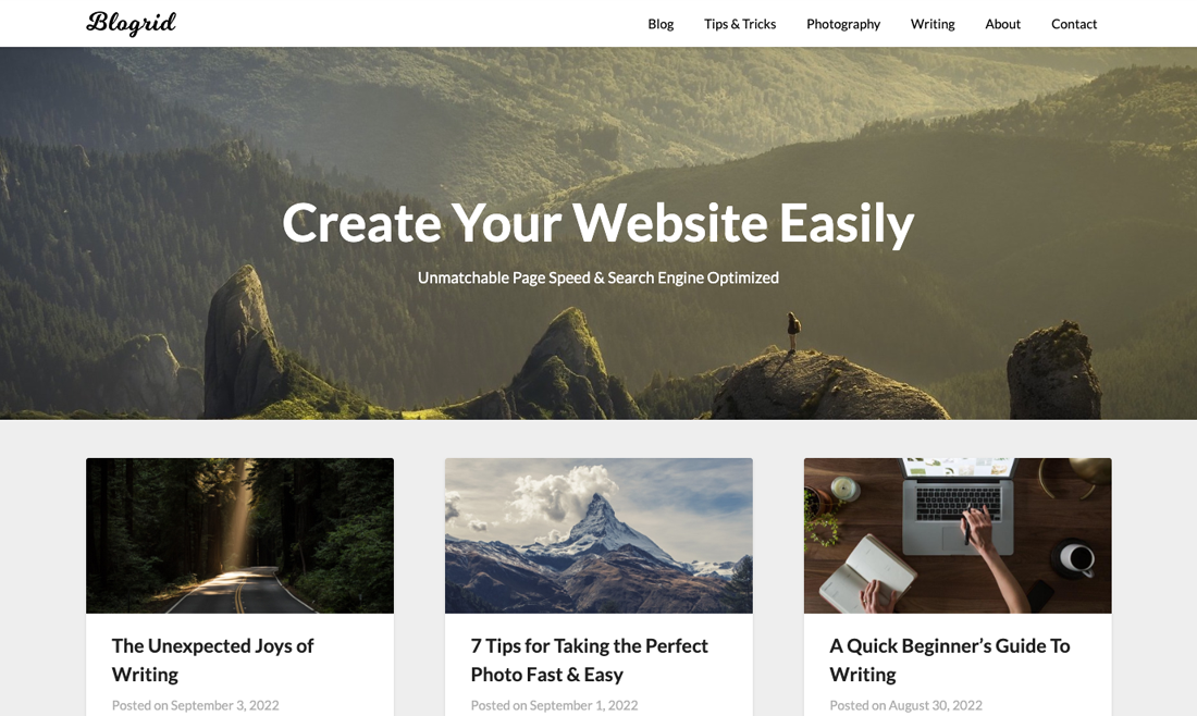 Blogrid WordPress Theme media 1