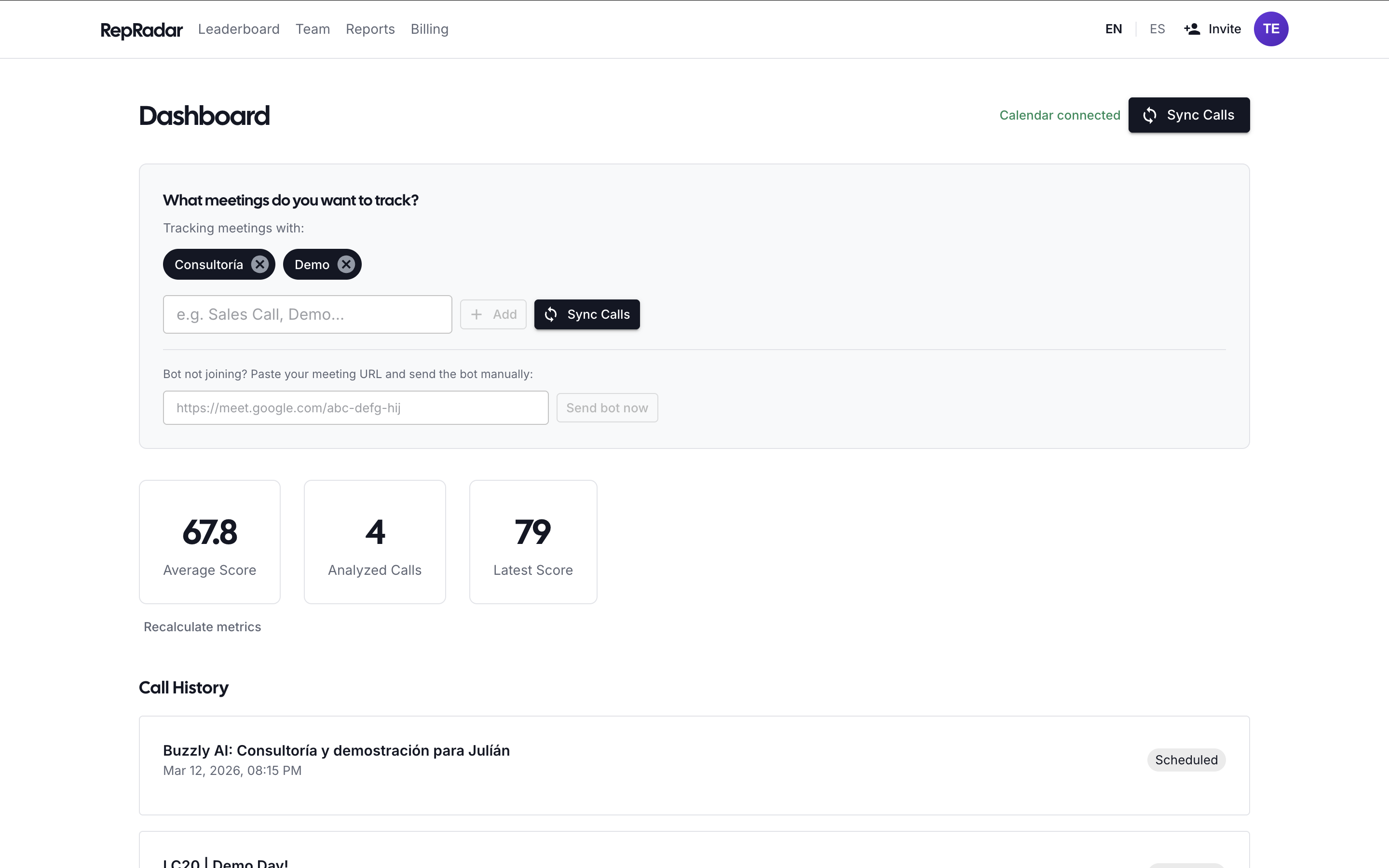 RepRadar - Screenshot 2 showing product features and functionality