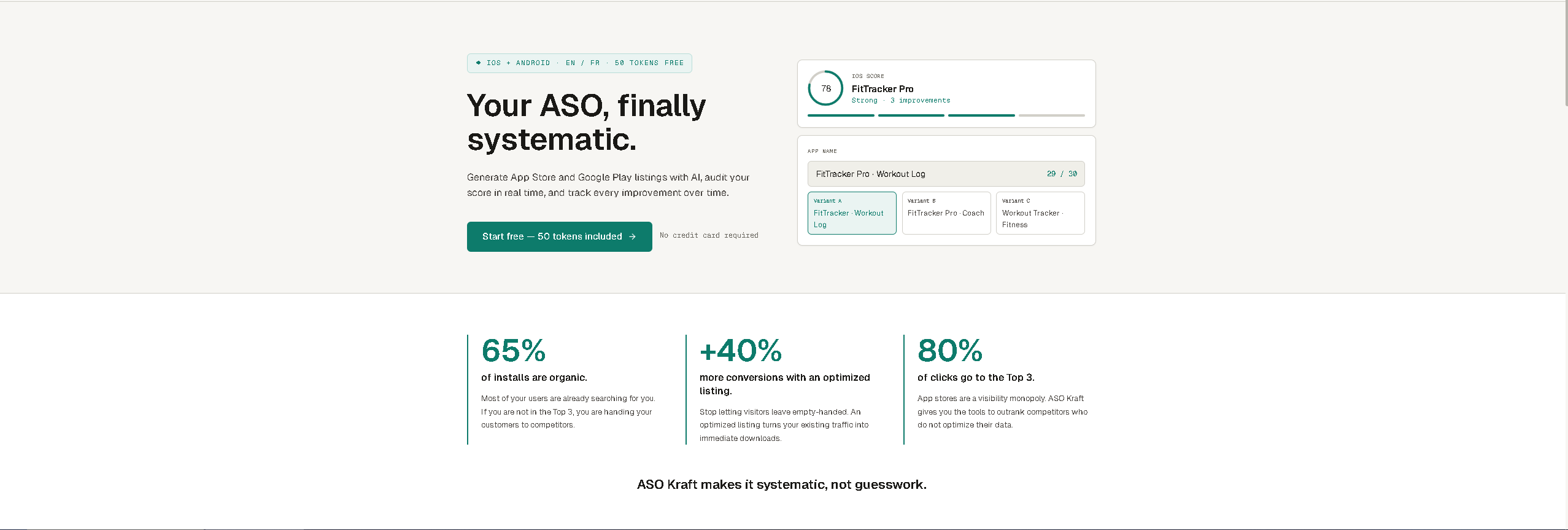 ASO Kraft — App Store Optimization tools gallery image