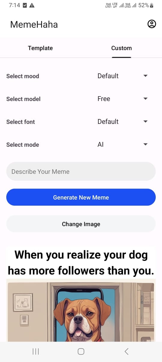 느슨하게 - AI Meme Generator, AI Magic을 사용하여 밈을 생성합니다 미디어 3