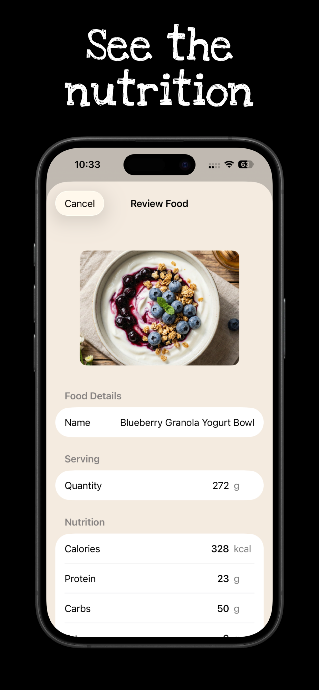 Fud AI - Calorie Tracker - Screenshot 4 showing product features and functionality