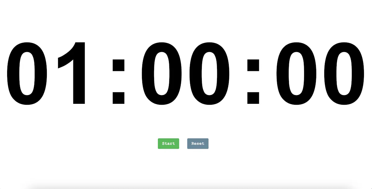 Full Screen Countdown Timer