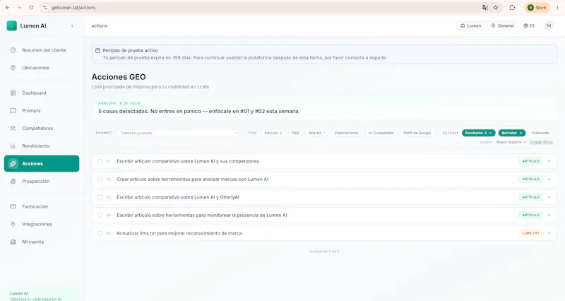 Monitoreo GEO screenshot 4