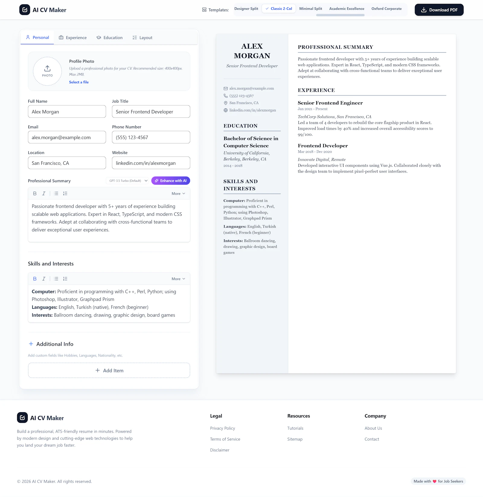 AI CV/Resume Maker screenshot 2
