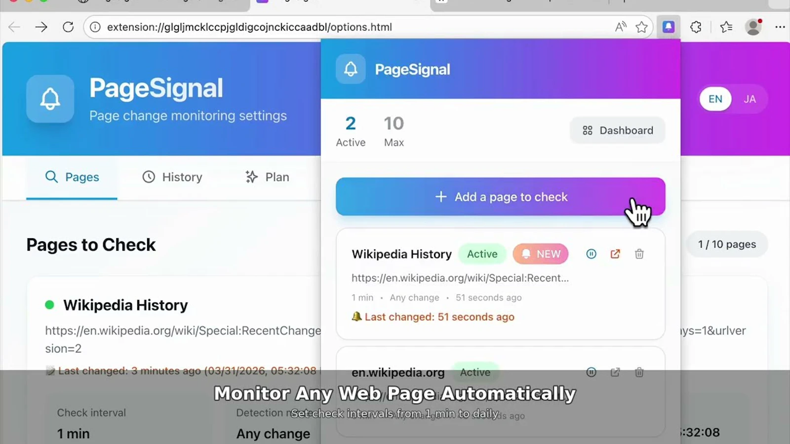 PageSignal screenshot 1 (video preview)