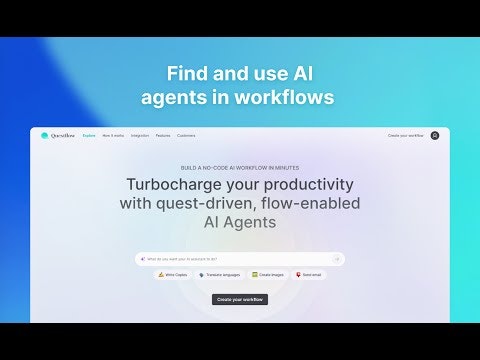 startuptile Questflow - Build AI agents with no code-Find build and use AI agents in workflow automation