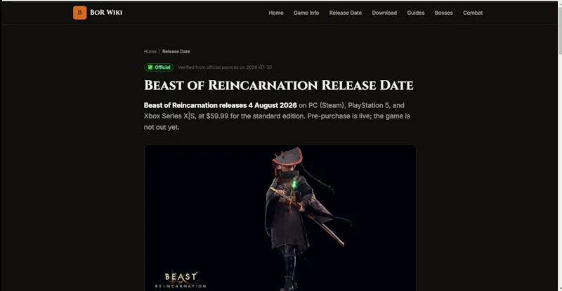 Beast of Reincarnation Wiki screenshot 3