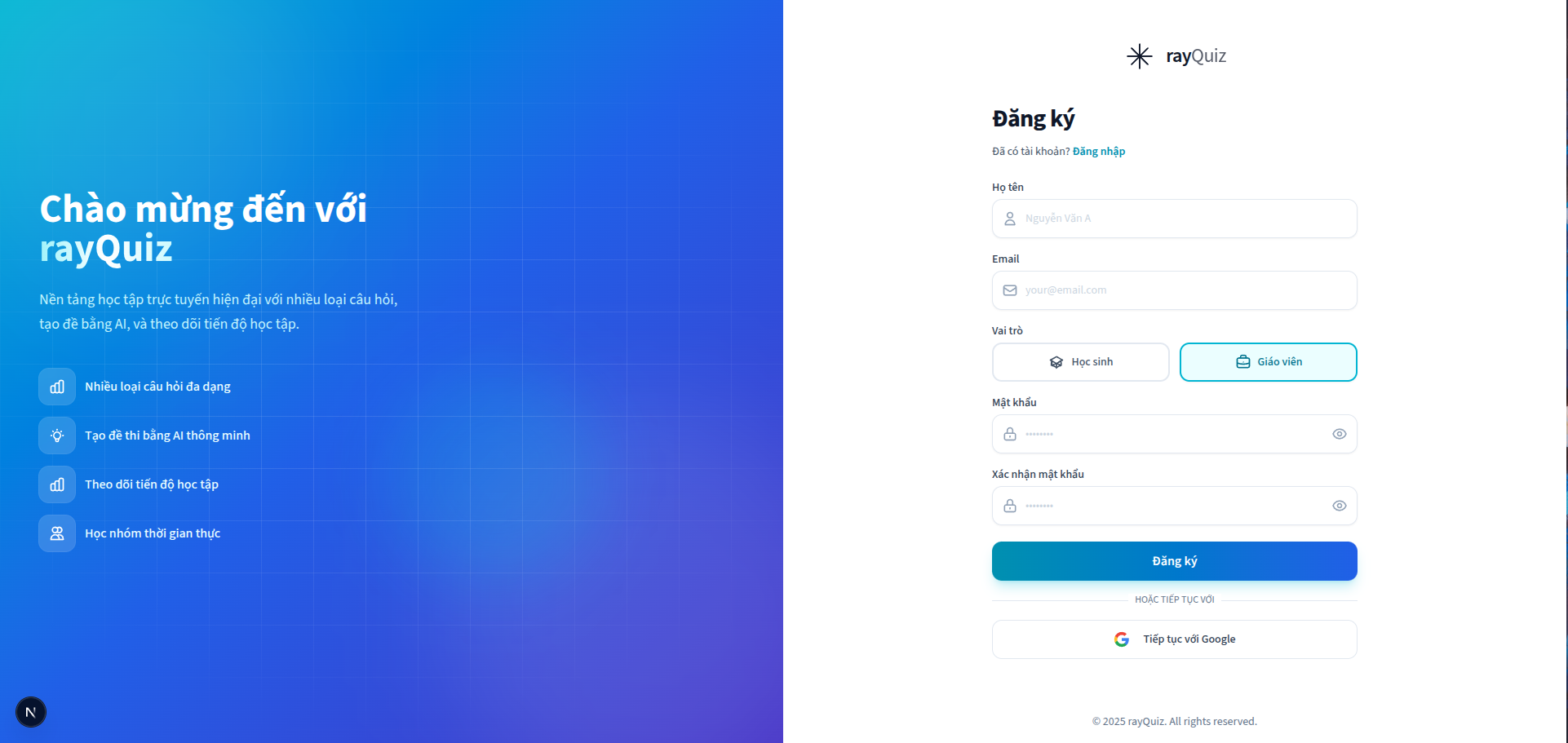 rayQuiz - Screenshot 2 showing product features and functionality