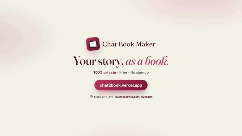 Chat Book Maker screenshot 1 (video preview)