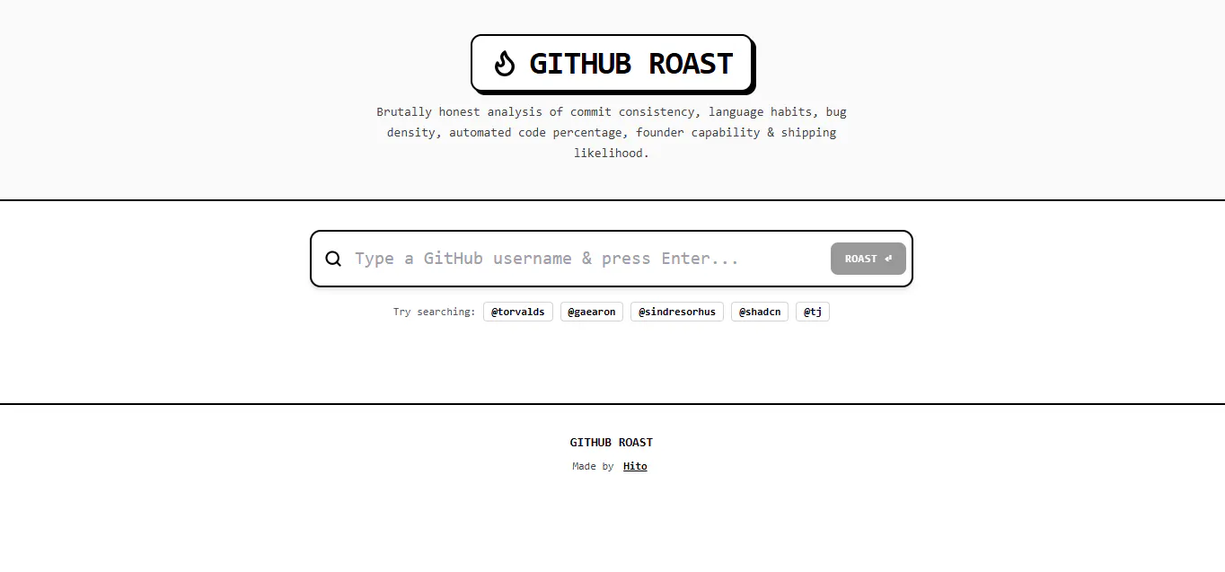 GitHub Roast  gallery image