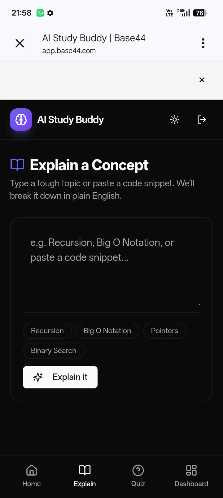 AI study Buddy  gallery image