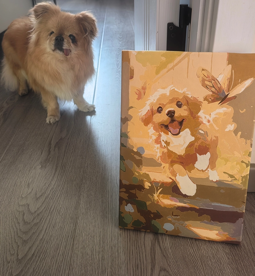 Pet Dog Custom paint by numbers gallery image