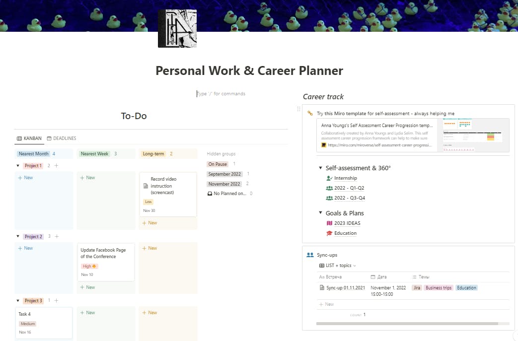 Personal Work & Career Planner Template media 1