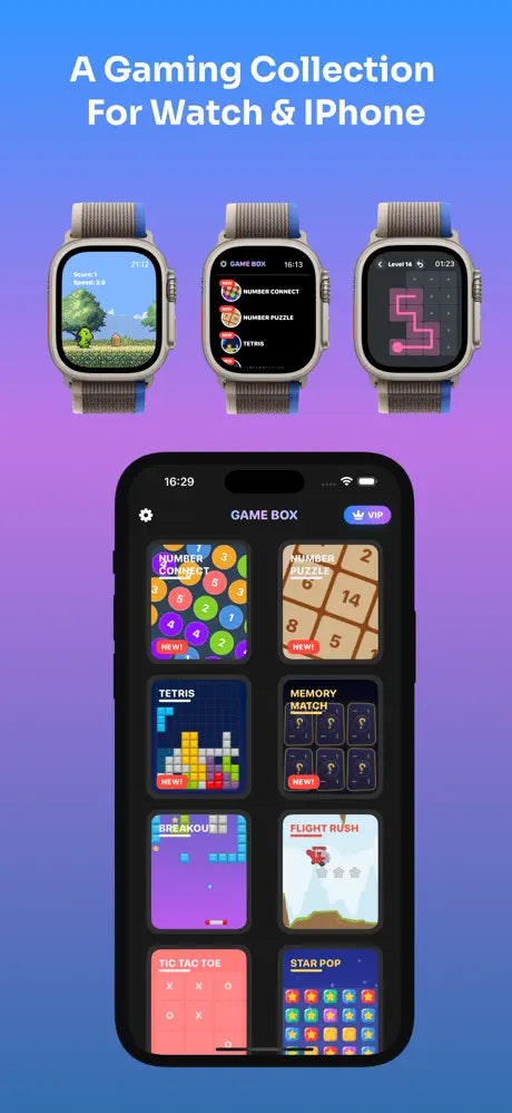 Game Box - Watch Games - One game collection, two ways to play: Watch & iPhone. media 1