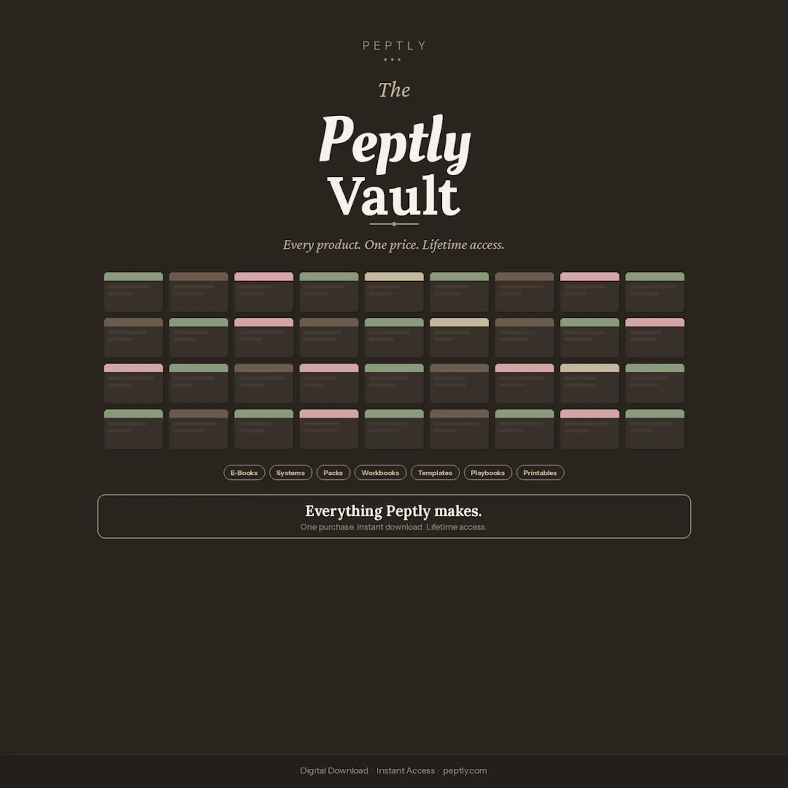Aesthetic Systems for Creators | Peptly screenshot 1